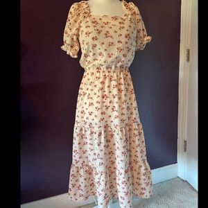 Monteau Los Angeles floral pink dress